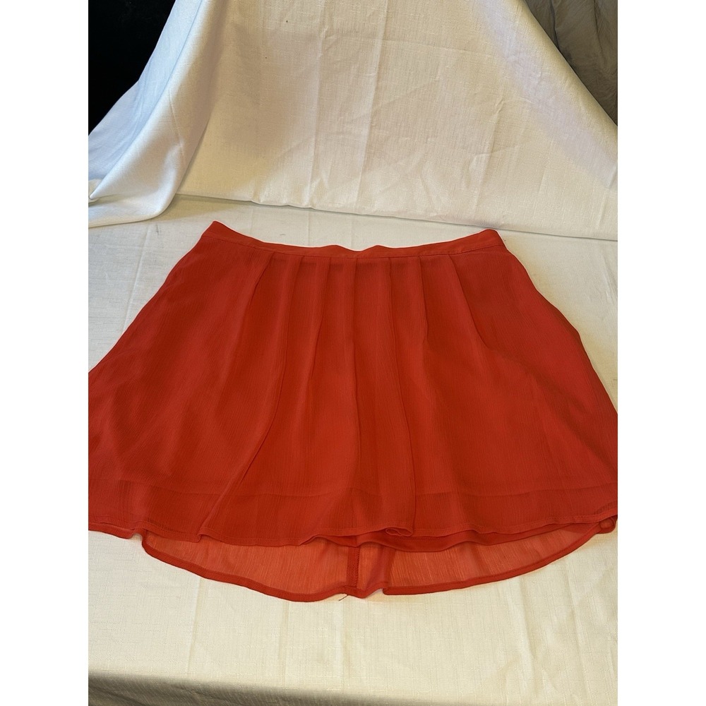 Old Navy Red Flare Skirt Pleated. Lined. Size Medium.  Summer Spring Casual.‎ - Picture 3 of 6